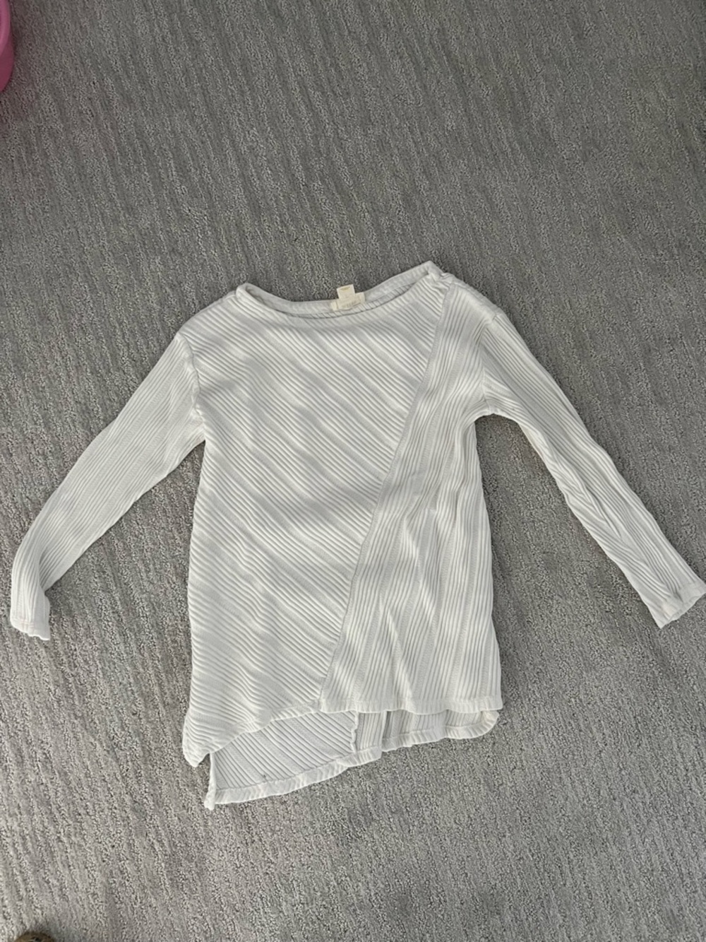 Anthropologie Maeve Ivory Ribbed Long sleeve shirt